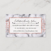 Roos goudmarmer driehoek Geometrisch Afsprakenkaartje (Achterkant)