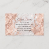 roos goudmarmer Elegant gebak Visitekaartje (Achterkant)