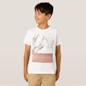 Roos goudmarmer en folie t-shirt (Voorkant volledig)