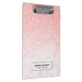 Roos-goudmarmer en roze glitter ombre klembord (Rechts)