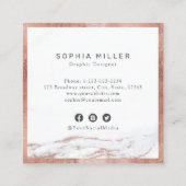 Roos goudmarmer, logo vierkante visitekaartje (Achterkant)