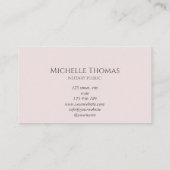 Roos goudmarmer met notarisondertekening visitekaartje (Achterkant)