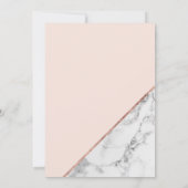 Roos goudmarmer met roze knipperlicht, met als eni save the date (Achterkant)