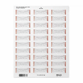 Roos goudmarmer modern huwelijksadres etiket (Full Sheet)