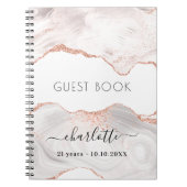 Roos goudmarmer notitieboek (Voorkant)