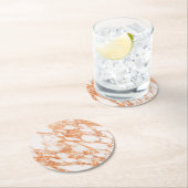 roos goudmarmer ronde kartonnen onderzetter (Insitu)