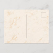Roos goudmarmer uitnodiging briefkaart (Achterkant)