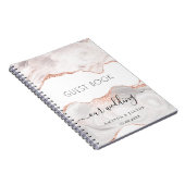 Roos goudmarmer voor het bruiloft van het gastboek notitieboek (Rechterzijde)