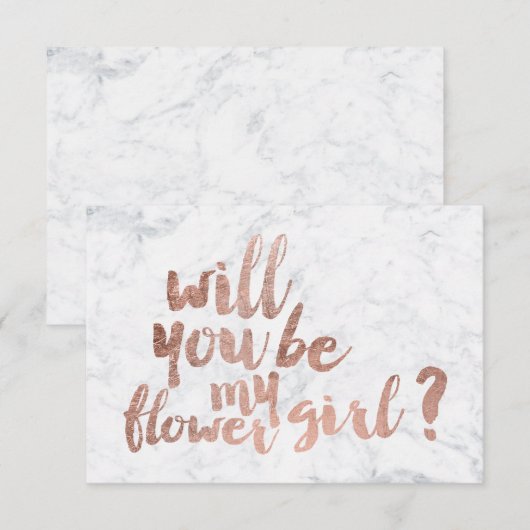 Roos goudmarmerbloemmeisje (Voorkant / Achterkant)