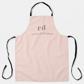 Roos goudmonogram initiaal Naam bedrijf Schort (Voorkant)