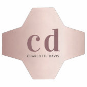 Roos goudmonogram initialen metallische luxe voetbal (Enkel)