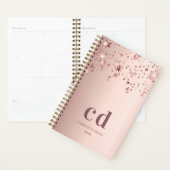 Roos goudmonogram initialen sterren planner (Display)