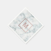 roos goudmonogram op marmer servet (Hoek)