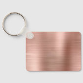 Roos goudolierecthoek met moderne handtekening sleutelhanger (Achterkant)