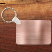 Roos goudolierecthoek met moderne handtekening sleutelhanger (Achterkant)