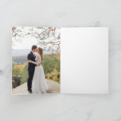 Roos goudpalm 2 foto's bedankt voor je bruiloft (Binnen)