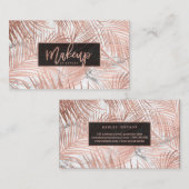 Roos goudpalmbladerblauw visitekaartje (Voorkant / Achterkant)