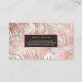 Roos goudpalmbladerblauw visitekaartje (Achterkant)