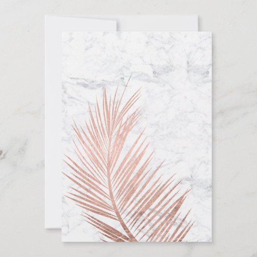 Roos goudpalmboommarmering kaart (Achterkant)