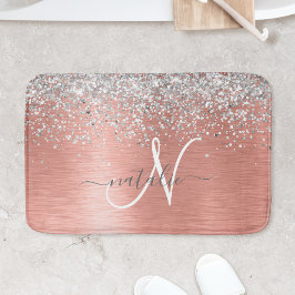 Roos goudpenseel Glitter Monogram Badmat