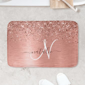 Roos goudpenseel Glitter Monogram Badmat