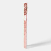 Roos goudpenseel Glitter Monogram Case-Mate iPhone Case (Achterkant / Rechts)
