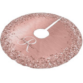 Roos goudpenseel Glitter Monogram Kerstboom Rok (Gekanteld)