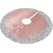 Roos goudpenseel Glitter Monogram Kerstboom Rok (Gekanteld)