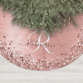 Roos goudpenseel Glitter Monogram Kerstboom Rok