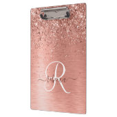 Roos goudpenseel Glitter Monogram Klembord (Links)