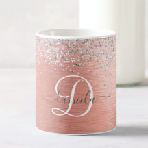 Roos goudpenseel Glitter Monogram