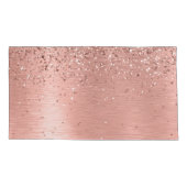 Roos goudpenseel Glitter Monogram Kussensloop (Achterkant)