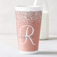 Roos goudpenseel Glitter Monogram