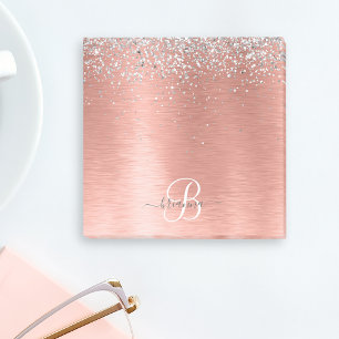 Roos goudpenseel Glitter Monogram Post-it® Notes