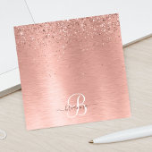 Roos goudpenseel Glitter Monogram Post-it® Notes