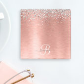 Roos goudpenseel Glitter Monogram Post-it® Notes