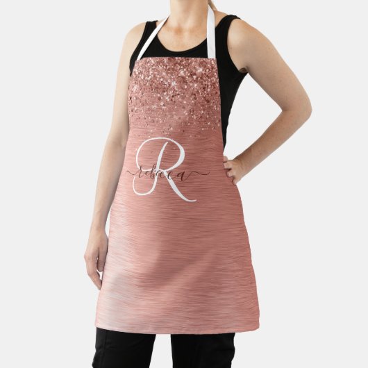 Roos goudpenseel Glitter Monogram Schort (Insitu)