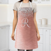 Roos goudpenseel Glitter Monogram Schort