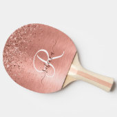 Roos goudpenseel Glitter Monogram Tafeltennisbatje (Zijkant)