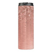 Roos goudpenseel Glitter Monogram Thermosbeker (Achterkant)