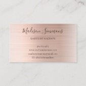 Roos goudpenseel glitter Sparkle Script Visitekaartje (Achterkant)