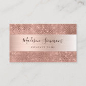 Roos goudpenseel glitter Sparkle Script Visitekaartje (Voorkant)