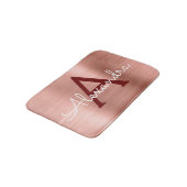 Roos goudpenseel monogram naam en Initiaal Badmat (Gekanteld)