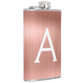 Roos goudpenseel monogram naam en Initiaal Heupfles (Rechts)