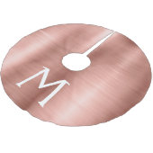 Roos goudpenseel monogram naam en Initiaal Kerstboom Rok (Gekanteld)