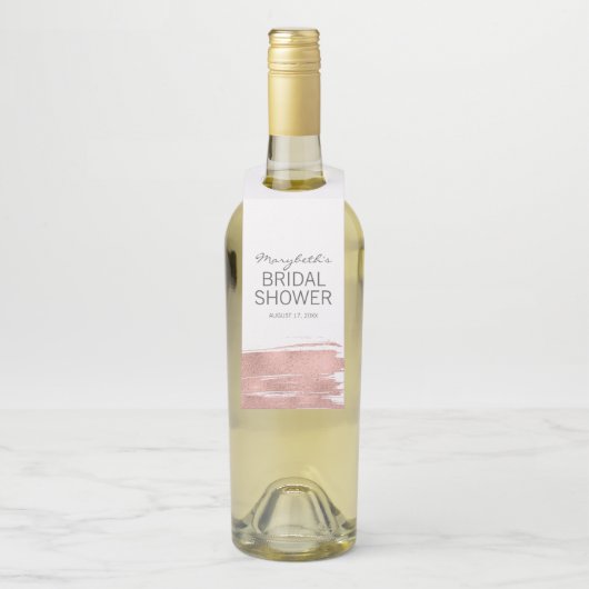 Roos goudpenseel Vrijgezellenfeest Labels flesje (Op fles)