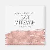 Roos goudpenseelbedekking Mitzvah Magnet (Voorkant)