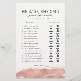 Roos goudpenseelbridal zei dat ze het spel zei