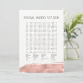 Roos goudpenseelkneep Word Search Game Kaart (Staand voorkant)