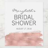 Roos goudpenseellabel Vrijgezellenfeest Wijn Wijn Etiket (Enkel label)